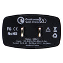 Choetech Quick Charge 2.0 Single USB Wall Charger - Black (C0043) - Choetech - Simple Cell Shop, Free shipping from Maryland!