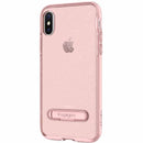 Spigen Crystal Hybrid Glitter Case w/ Kickstand for iPhone X - Transparent Pink - Spigen - Simple Cell Shop, Free shipping from Maryland!