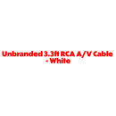 Unbranded 3.3ft RCA A/V Cable - White - Unbranded - Simple Cell Shop, Free shipping from Maryland!