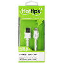 Hottips 8Ft USB Charge and Sync Cable for iPhones - White - Hottips - Simple Cell Shop, Free shipping from Maryland!