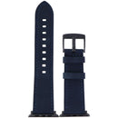 Platinum Soft Leather Watch Strap for Apple Watch 42mm and 44mm - Navy/Blue - Platinum - Simple Cell Shop, Free shipping from Maryland!