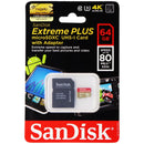 SanDisk Extreme Plus 64GB microSDCX UHS-3 Card with Adapter - 80MB/s - SanDisk - Simple Cell Shop, Free shipping from Maryland!