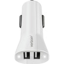 Verizon 24W 5-Volt / 4.8-Amp Dual USB Port Car Charger Adapter - White - Verizon - Simple Cell Shop, Free shipping from Maryland!