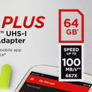 SanDisk Ultra Plus 64GB microSDXC UHS-1 Card with Adapter - 100 Mb/s - SanDisk - Simple Cell Shop, Free shipping from Maryland!