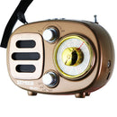 Semier Retro Rechargeable Bluetooth Speaker with AM and FM Radio - Gold - Semier - Simple Cell Shop, Free shipping from Maryland!