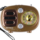 Semier Retro Rechargeable Bluetooth Speaker with AM and FM Radio - Gold - Semier - Simple Cell Shop, Free shipping from Maryland!