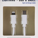 Infinitek 10-ft (USB-C) Cable for iPhone, iPad, and iPod - White - Infinitek - Simple Cell Shop, Free shipping from Maryland!