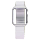 42mm Metal Frame + Magnetic Soft Band for Apple Watch 42mm 3/2/1 - Silver/White - Unbranded - Simple Cell Shop, Free shipping from Maryland!