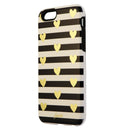 Sonix Inlay Series Dual Layer Case for iPhone 6s/6 - Black/White/Gold Hearts