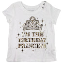 The Childrens Place - T-Shirt Toddler (2T) - White/Gold Birthday Princess
