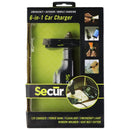 Secur 6-in-1 Car Charger (SP-4003) - Black - Secur - Simple Cell Shop, Free shipping from Maryland!