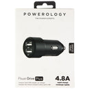 Powerology PowerDrive Plus Compact Dual USB Metallic Car Charger - Black - Powerology - Simple Cell Shop, Free shipping from Maryland!