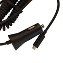 Verizon Coiled Car Charger with Micro-USB Connector and Extra USB Port - Black - Verizon - Simple Cell Shop, Free shipping from Maryland!