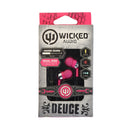 Wicked Audio Wired In-Ear Deuce Earbuds Headphones with Phone Mic - Pink / Black - Wicked Audio - Simple Cell Shop, Free shipping from Maryland!