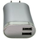 FIFO Dual USB Home Charger (2.1-Amp) Wall Adapter - Silver - FIFO - Simple Cell Shop, Free shipping from Maryland!