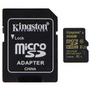 Kingston Digital 16GB Micro SDHC Class U3 UHS-I and SD Adapter - Black - Kingston - Simple Cell Shop, Free shipping from Maryland!
