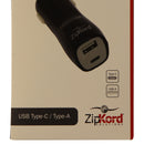 ZipKord 3-Amp Dual Port Vehicle Car Charger with USB-C and USB Ports - Black - Zipkord - Simple Cell Shop, Free shipping from Maryland!