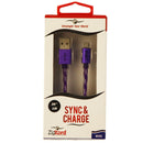 ZipKord (ZKCB5PEBL14) 3Ft Charge & Sync Data Cable for Micro USB Devices- Purple - ZipKord - Simple Cell Shop, Free shipping from Maryland!