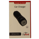 ZipKord (5V/3A) USB-C (Type C) Car Charger Adapter - Black/Gray - ZipKord - Simple Cell Shop, Free shipping from Maryland!
