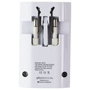 360 Electrical 2 Outlet Adapter 1A USB for US/China/Israel/UK/EU - White