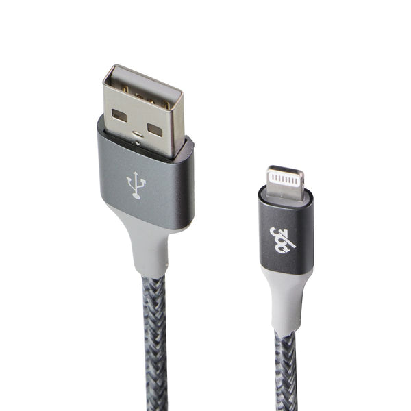 360 Electrical 4 FT Lightning 8-Pin to USB-A Braided Charge Cable - Charcoal
