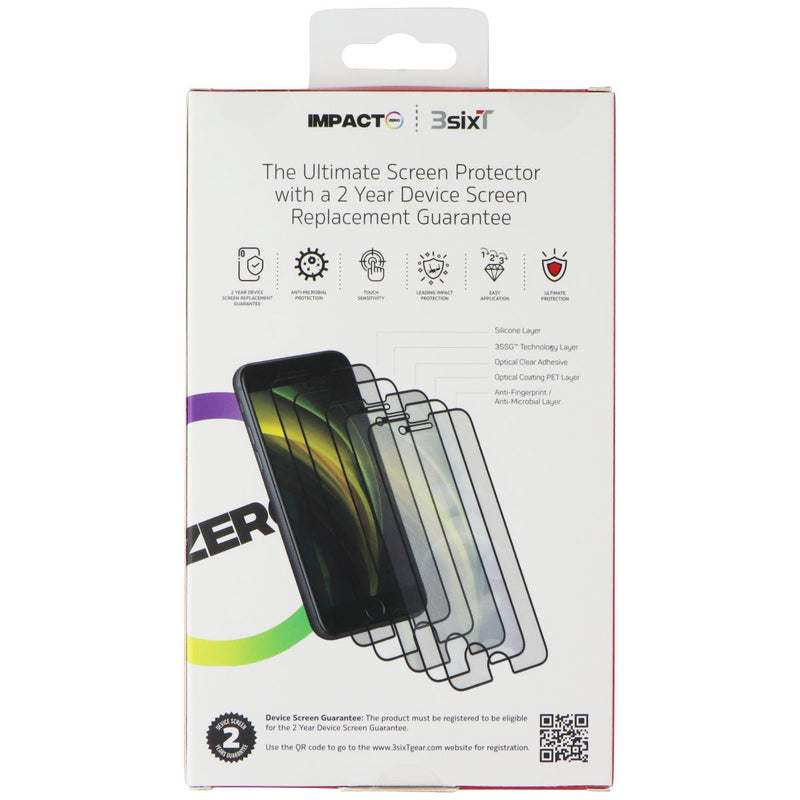3SIXT Impact Zero Ultimate Screen Protector for iPhone SE 2nd Gen/8/7