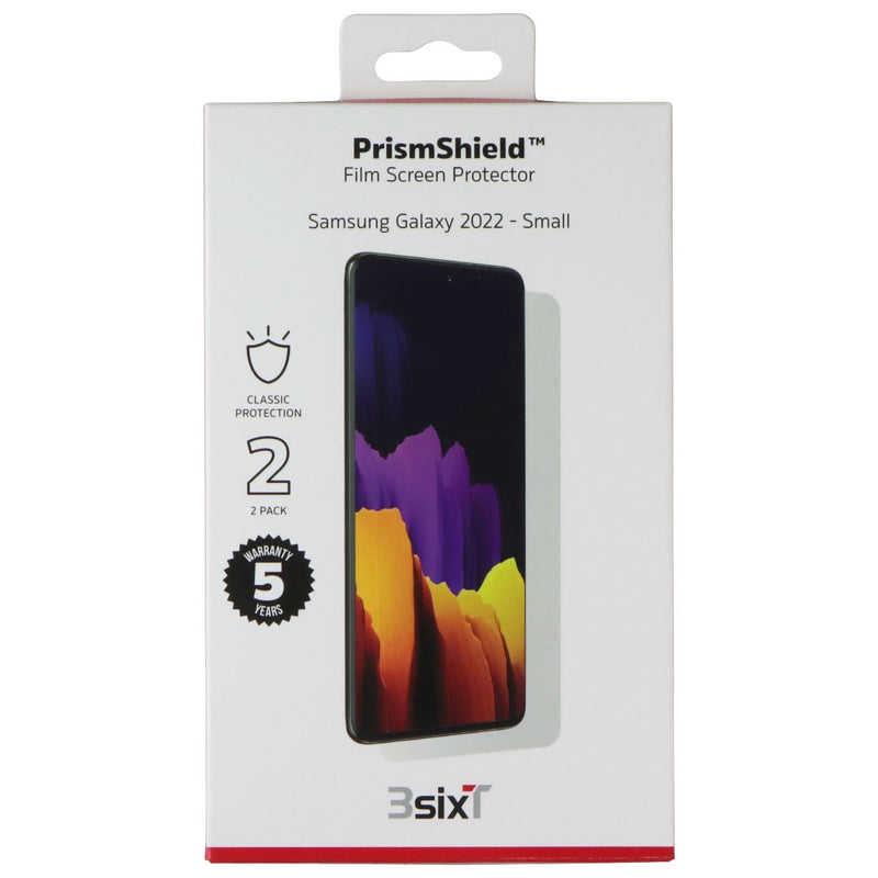 3SIXT PrismShield Film Screen Protector for Samsung Galaxy S22 - 2 Pack