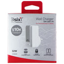 3SIXT PowerGuard Surge Protector 32W Dual USB-C/-A PD Wall Charger - White (AU)