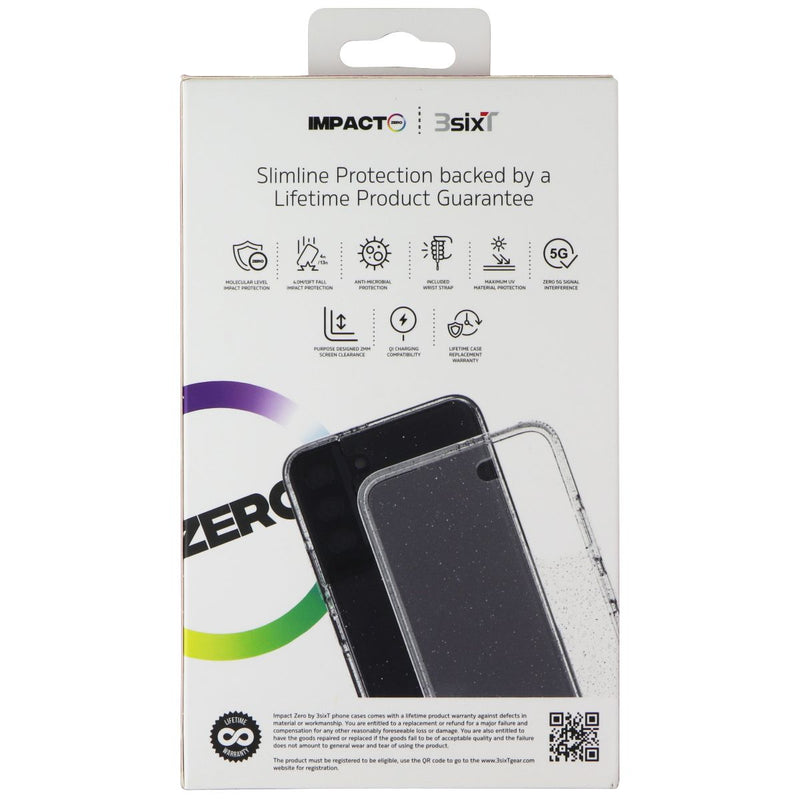 3SIXT Impact Zero Protective Case for Samsung Galaxy (S22+) - Clear/Glitter