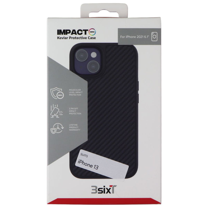 3SIXT Impact Zero Series Case for Apple iPhone 13 - Kevlar Black