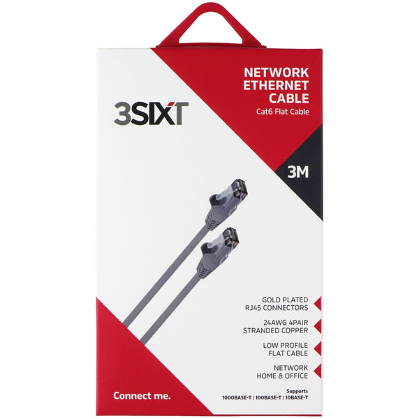 3SIXT (3M) Network Ethernet Cable Cat6 Flat Cable - Gray