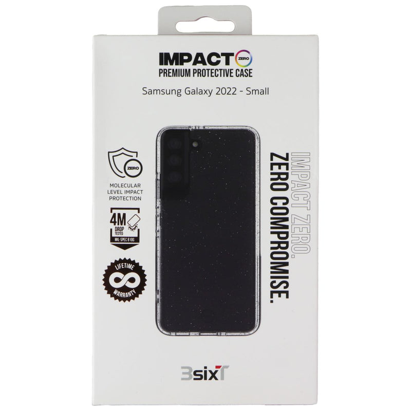 3SIXT Impact Zero Protective Case for Samsung Galaxy S22 - Clear/Glitter