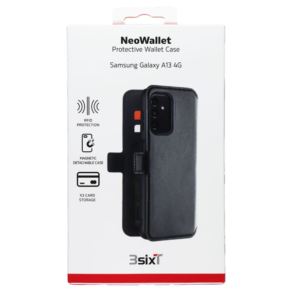 3sixT NeoWallet Protective Wallet Case for Samsung Galaxy A13 4G - Black