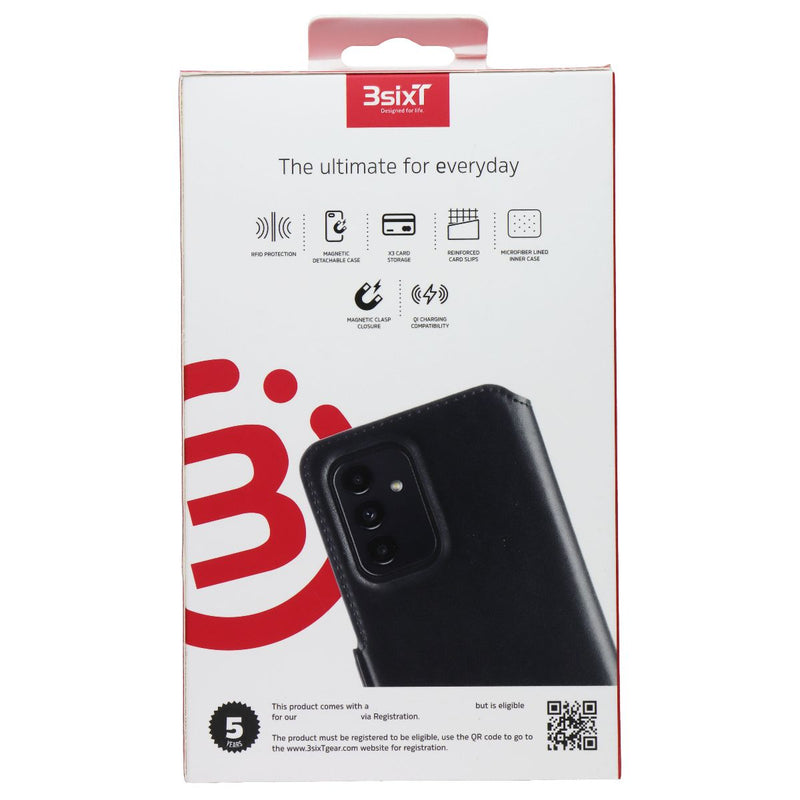 3sixT NeoWallet Protective Wallet Case for Samsung Galaxy A13 4G - Black