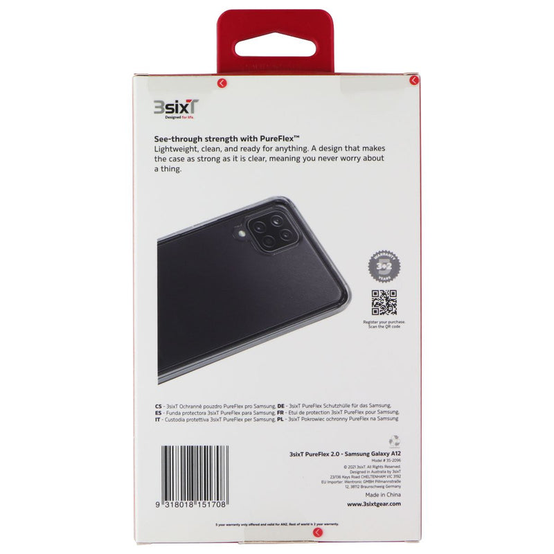 3SIXT PureFlex Case for Samsung Galaxy A12 Smartphones - Clear