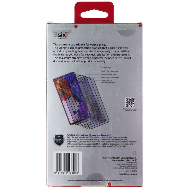 3SIXT PrismShield Hybrid Screen Protector (Ultimate) for Samsung Galaxy S21
