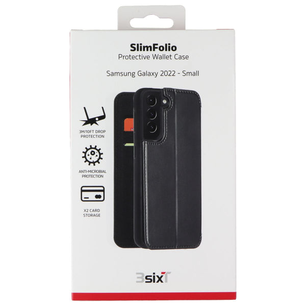 3SIXT SlimFolio Series Case for Samsung Galaxy S22 - Black