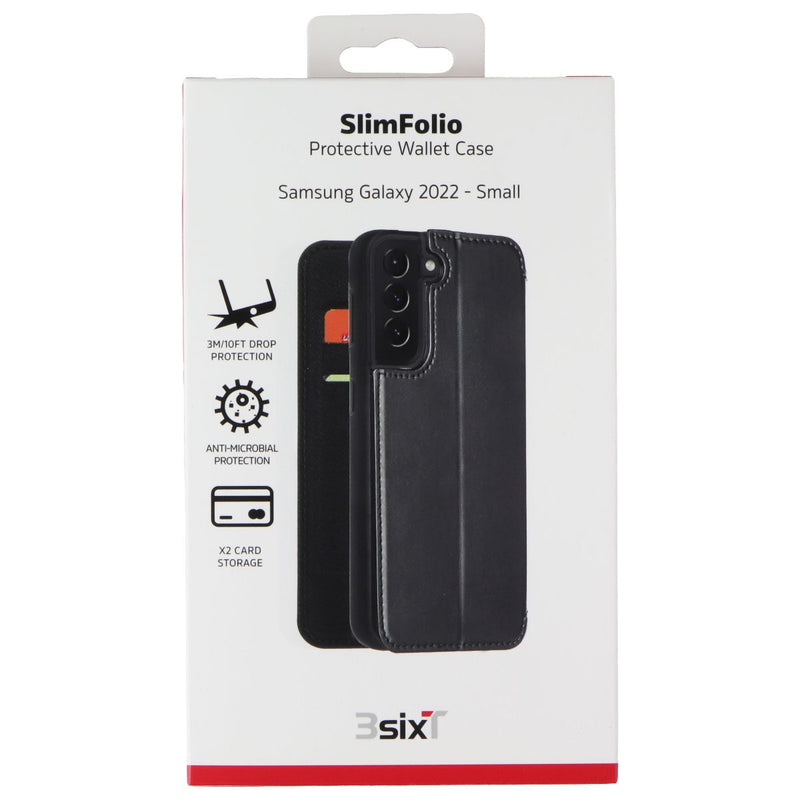 3SIXT SlimFolio Series Case for Samsung Galaxy S22 - Black