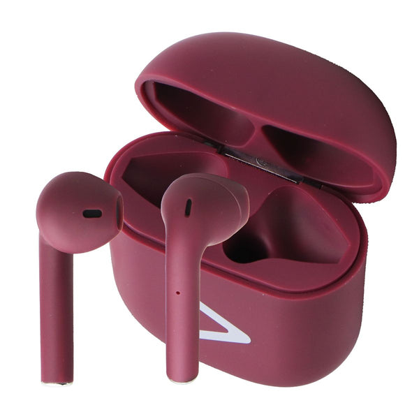 Acoustix AudioBuds+ True Wireless Bluetooth Earbuds with Charge Case - Burgundy