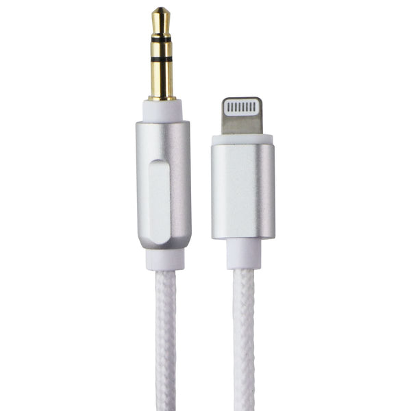 Acoustix (6-Ft) 3.5mm to 8-Pin Lightning Braided Auxiliary Cable - White