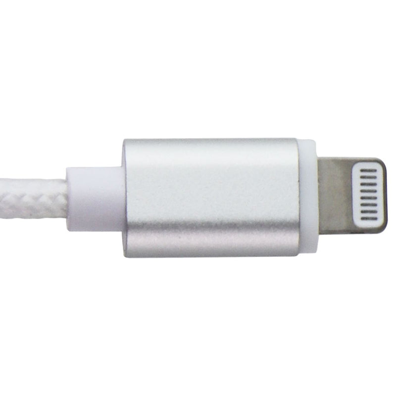Acoustix (6-Ft) 3.5mm to 8-Pin Lightning Braided Auxiliary Cable - White