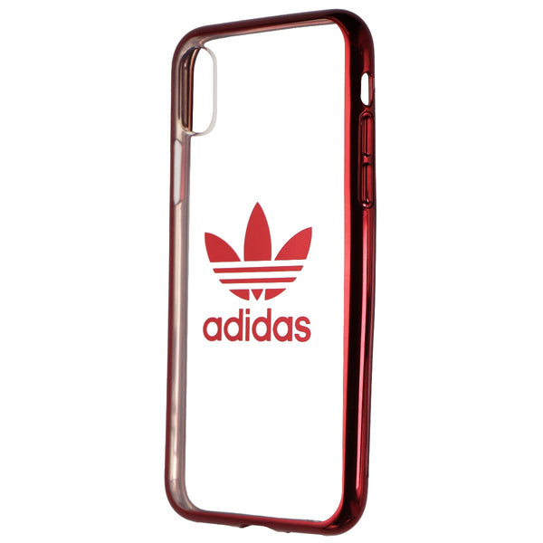 Adidas Flexible Clear Case for Apple iPhone Xs and X - Clear/Red/Adidas Logo