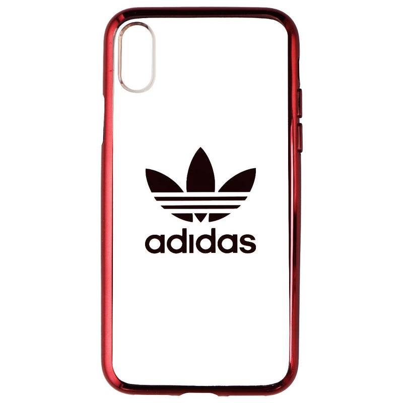 Adidas Flexible Clear Case for Apple iPhone Xs and X - Clear/Red/Adidas Logo