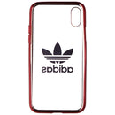 Adidas Flexible Clear Case for Apple iPhone Xs and X - Clear/Red/Adidas Logo