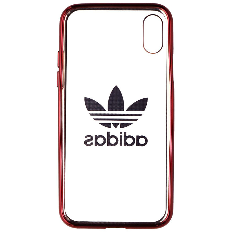 Adidas Flexible Clear Case for Apple iPhone Xs and X - Clear/Red/Adidas Logo