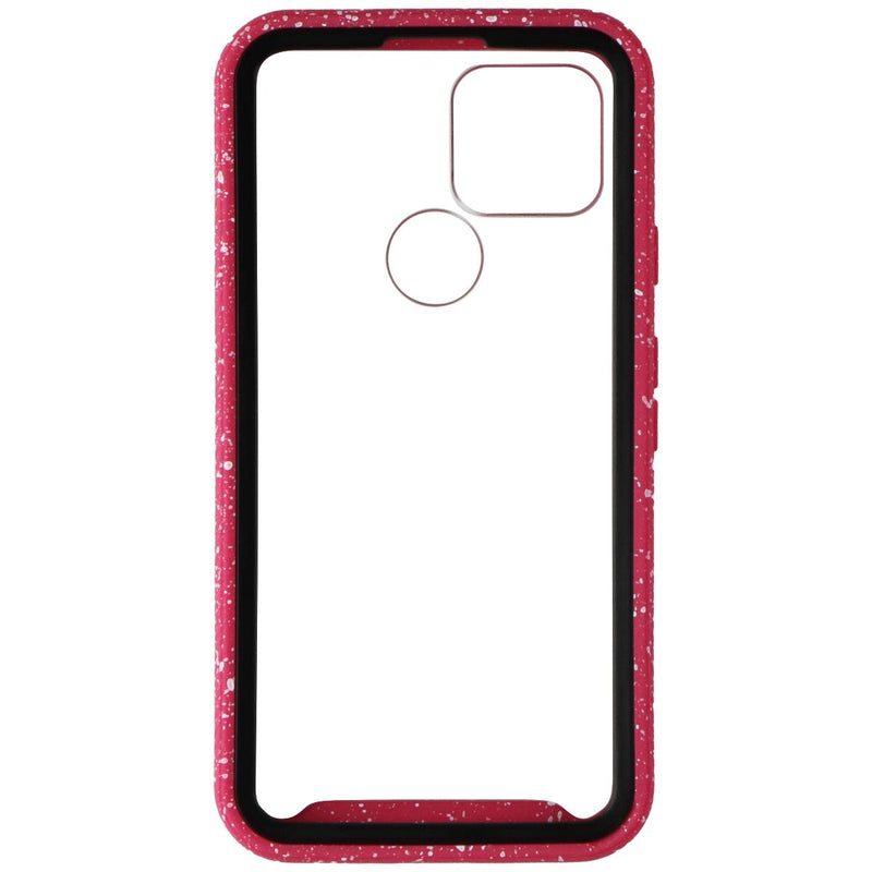 Airium Full-Body Rugged Clear Bumper Case for Google Pixel 5 - Pink/White/Clear
