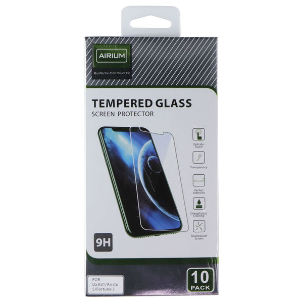 AIRIUM 9H Tempered Glass Screen Protector for LG K31/Aristo 5/Fortune 3 - 10PK