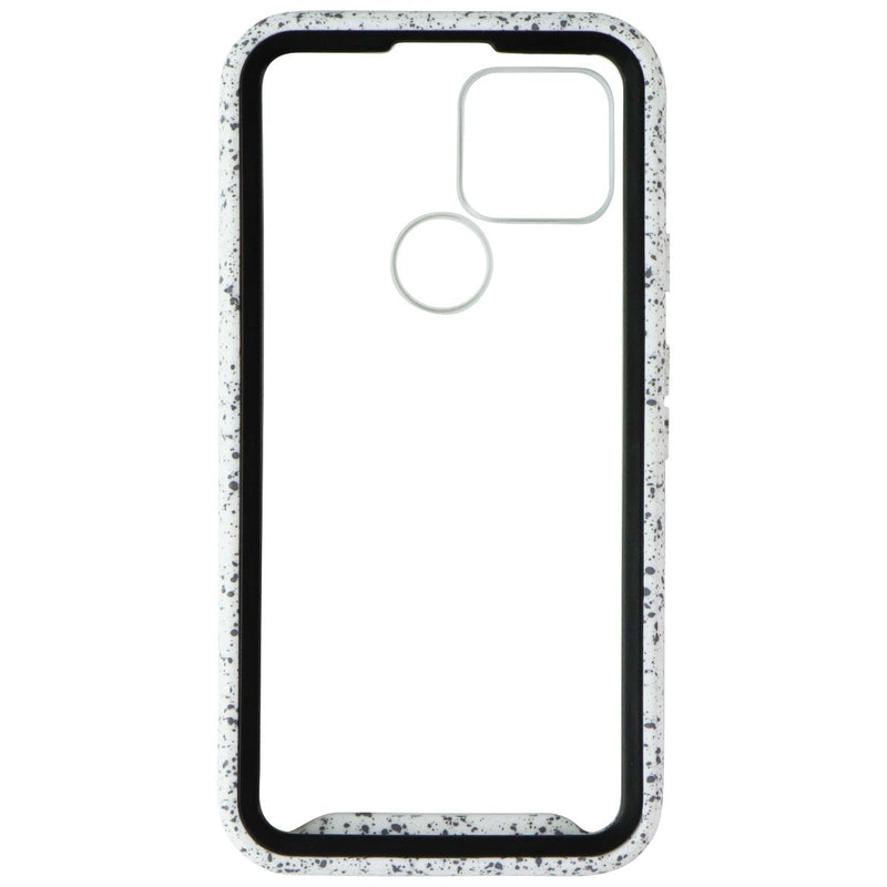 AIRIUM Full-Body Rugged Clear Bumper Case for Google Pixel 5 - Clear/White/Black
