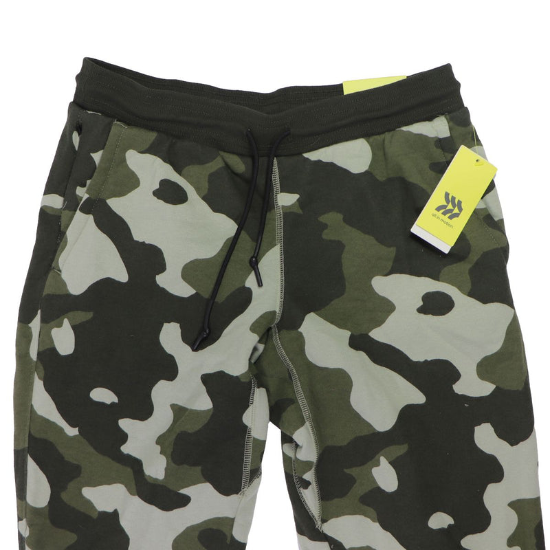 All in Motion Men's Cotton Fleece Joggers - Green Camo (Regular, Small)
