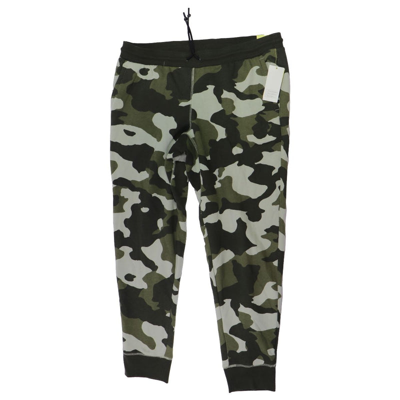 All in Motion Men's Cotton Fleece Joggers - Green Camo (Regular, Large)